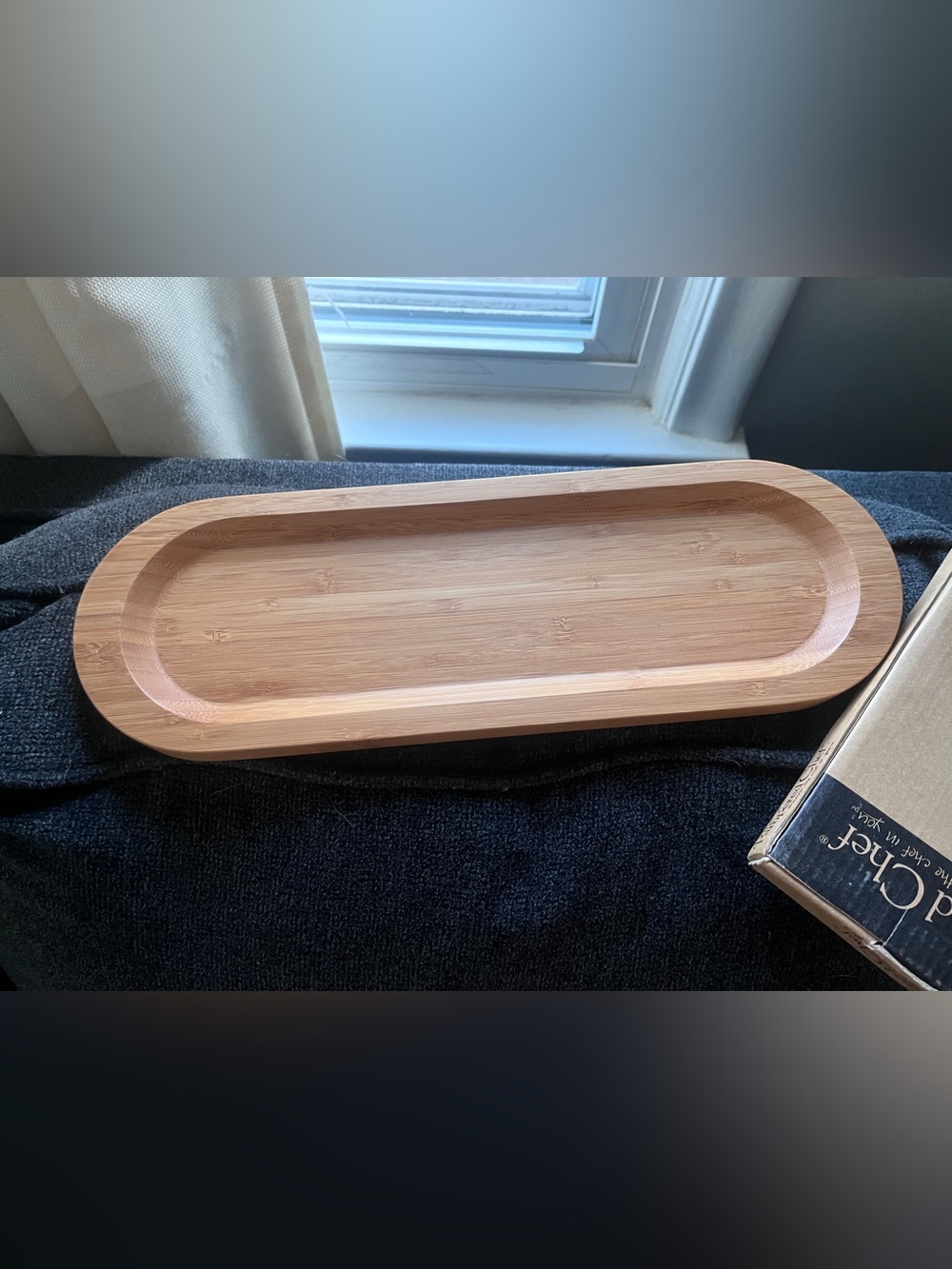 Bamboo Oval Serving Cracker Tray - Natural - Pampered Che